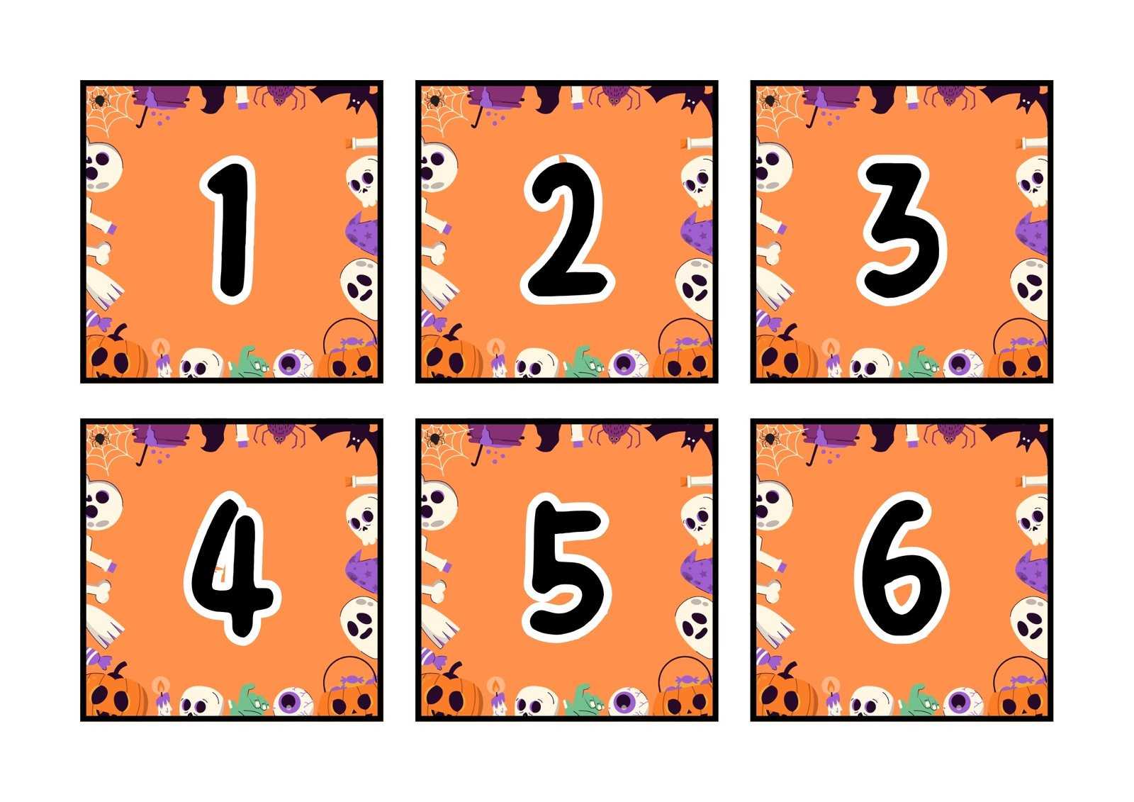 calendar template for numbers