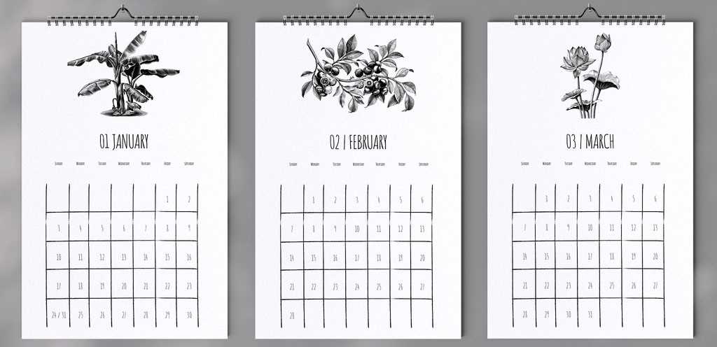 calendar template indesign