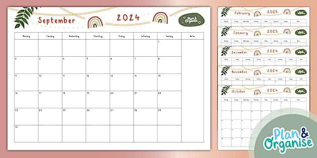 calendar template july august 2025