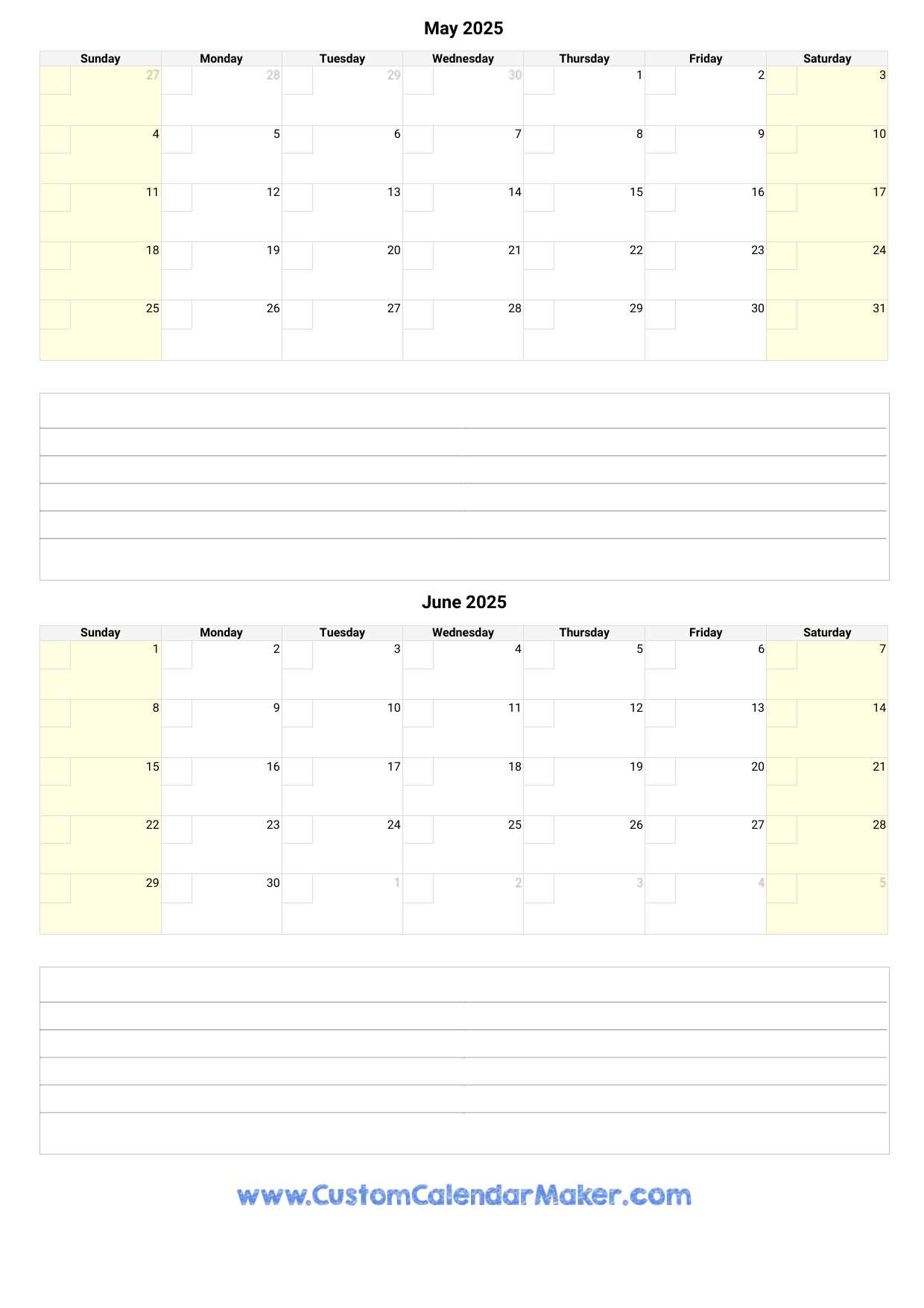calendar template may 2026