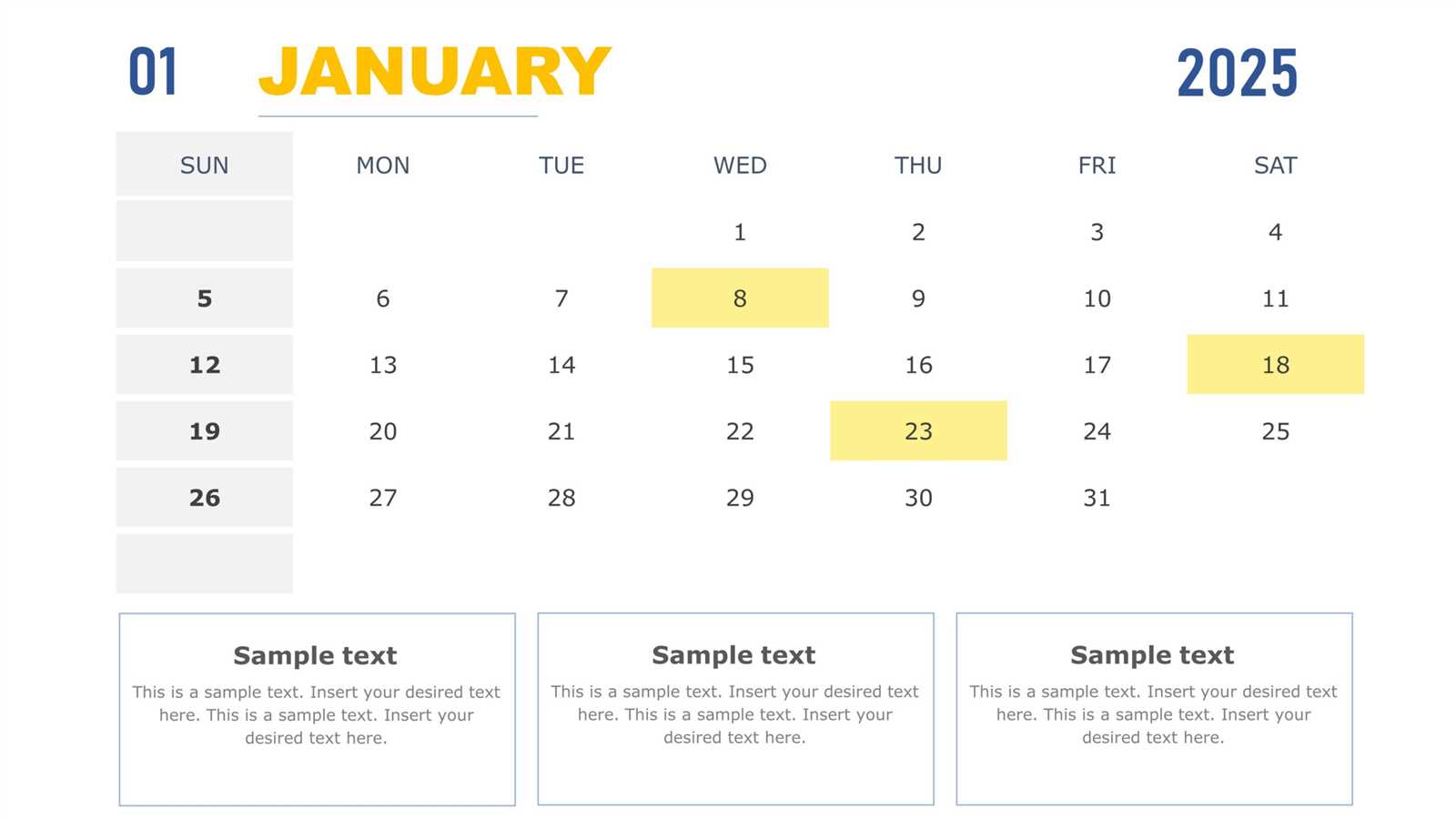 calendar template monthly 2025