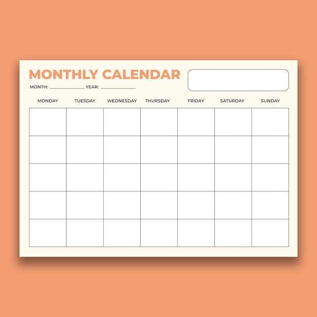 calendar template monthly blank