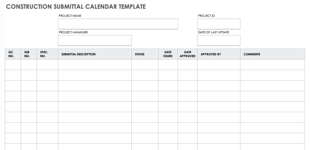 calendar template no dates