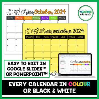 calendar template october 2025 editable