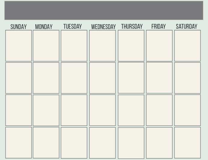 calendar template planner