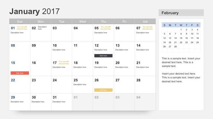 calendar template powerpoint