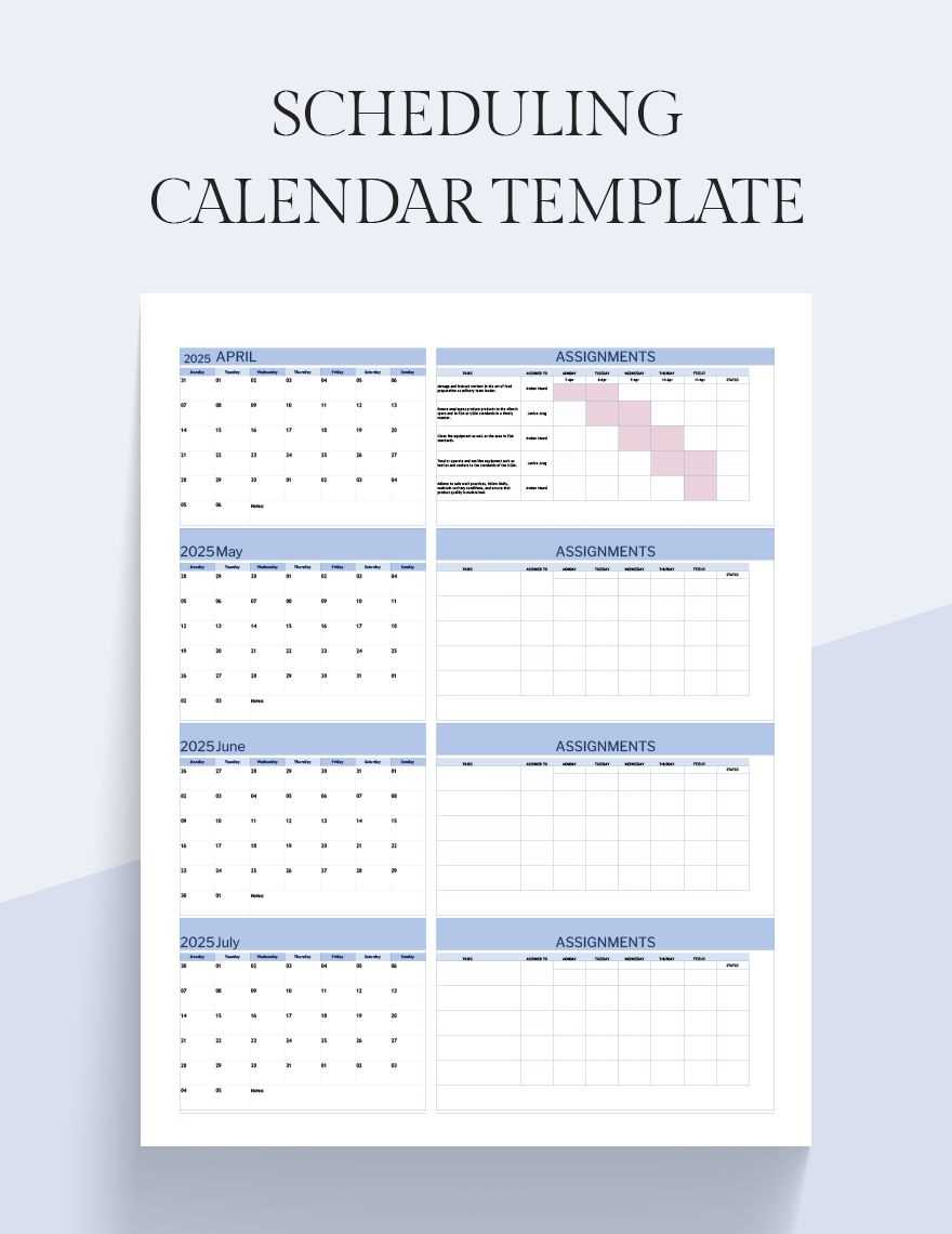 calendar template sheets 2025