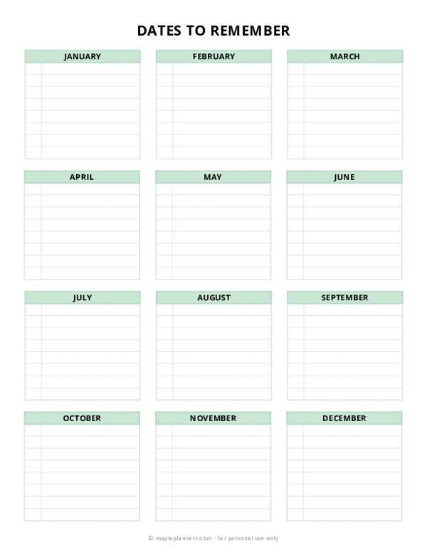 calendar template time and date