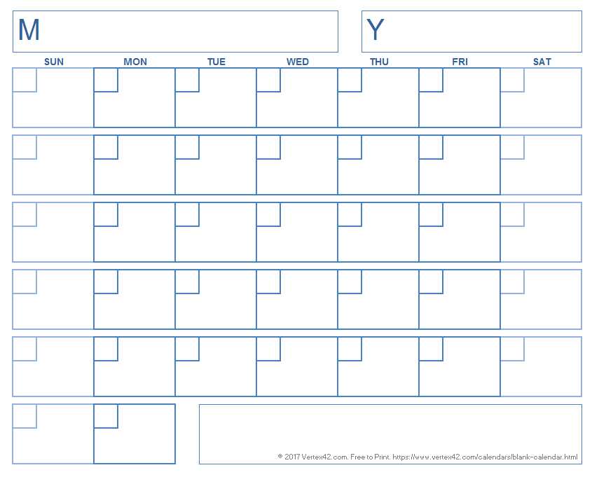 calendar template to fill in