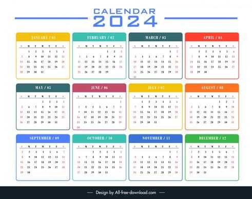 calendar template vector