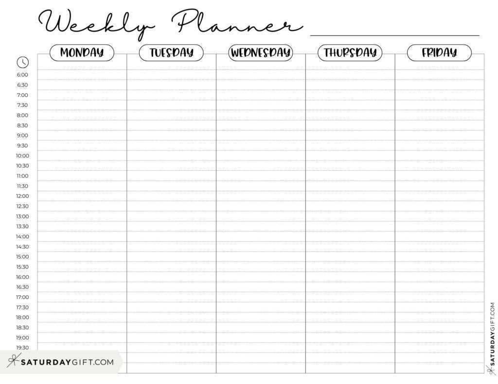 calendar timetable template