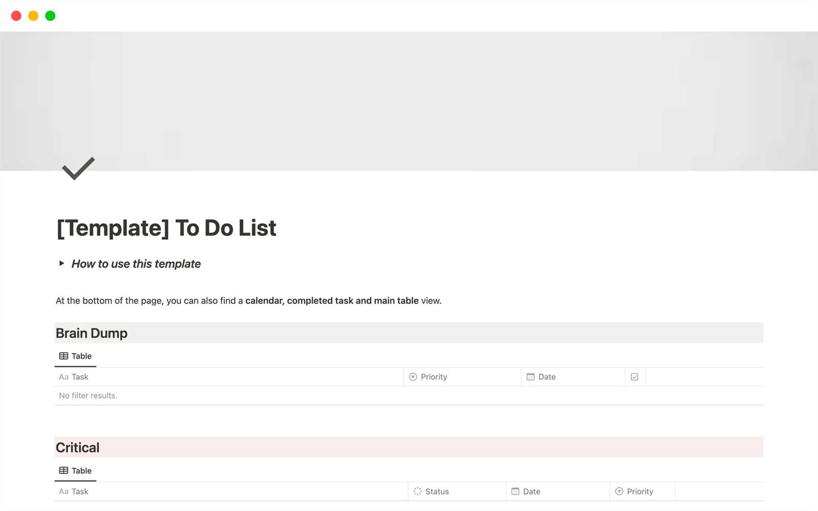 calendar to do list template