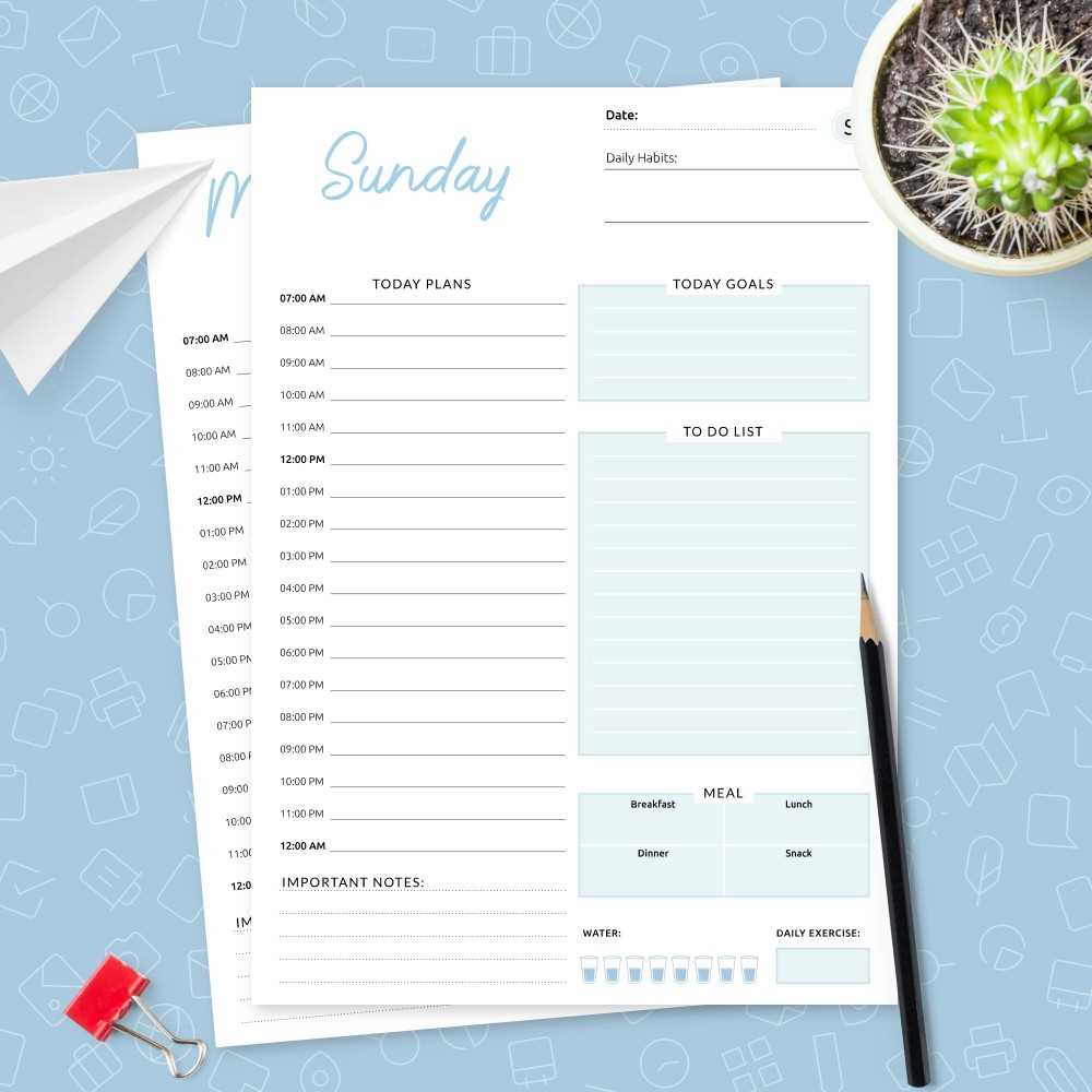 calendar to do list template