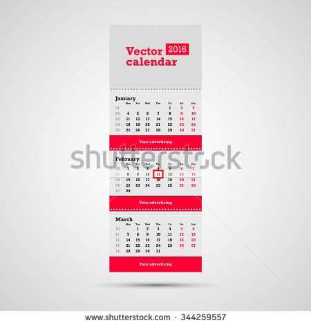 calendar vector template