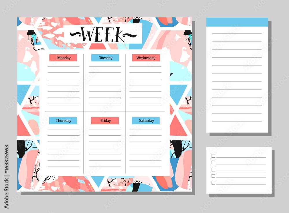calendar with notes template