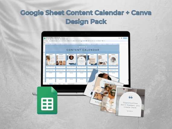 canva content calendar template