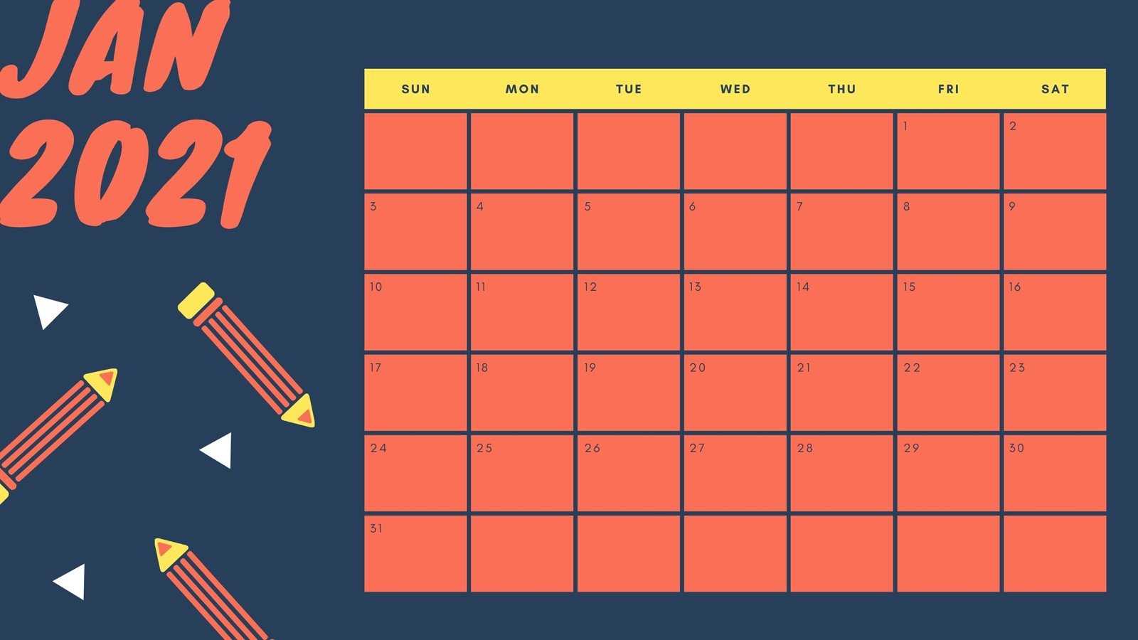 canva free calendar templates