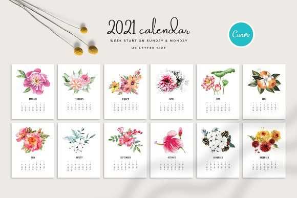 canva free calendar templates