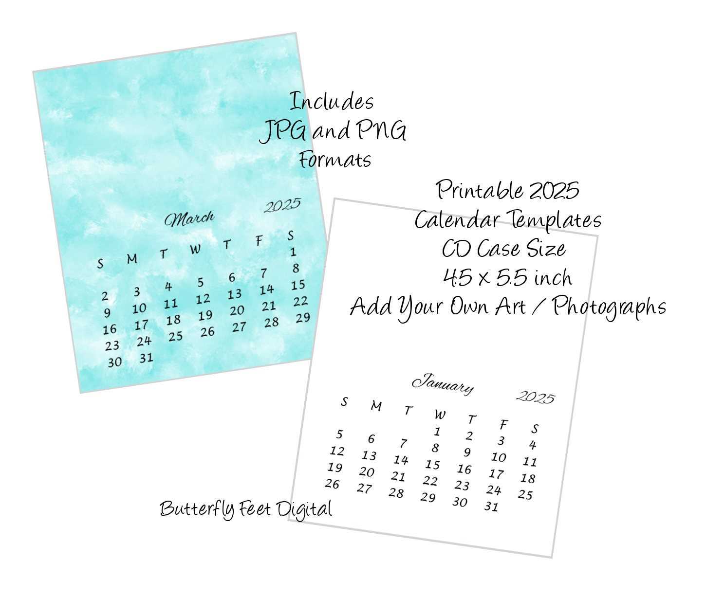 cd case calendar template 2025