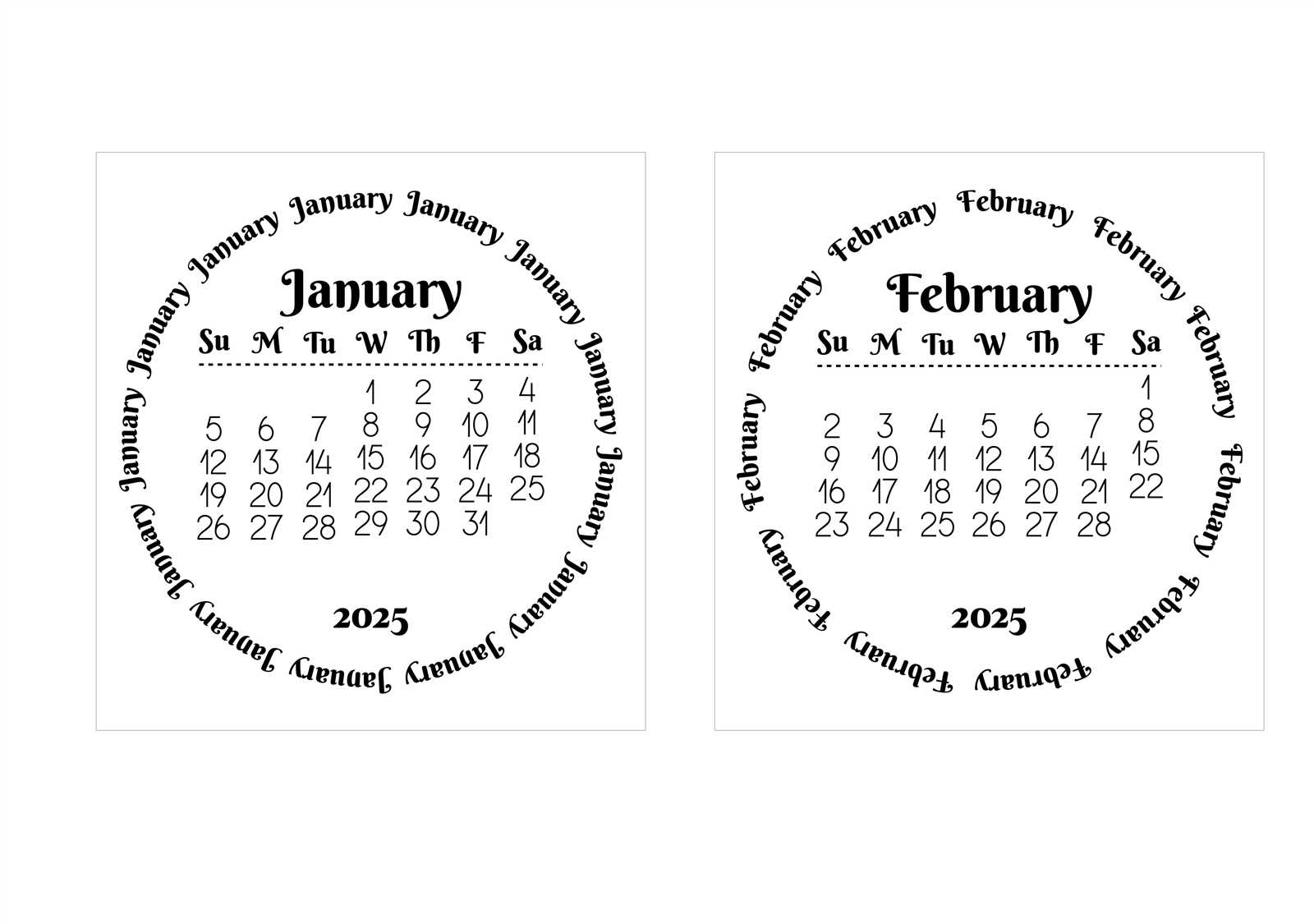 cd case calendar template 2025