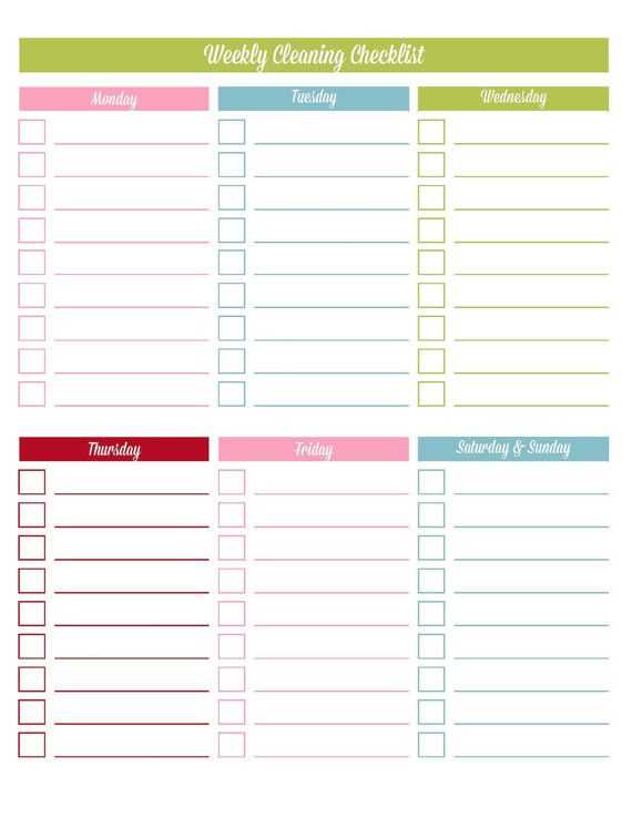 checklist calendar template