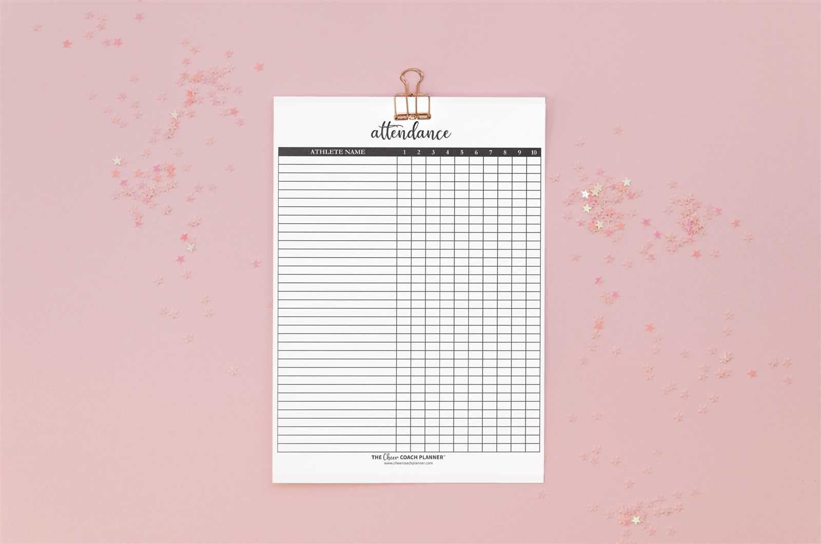 cheerleading calendar template