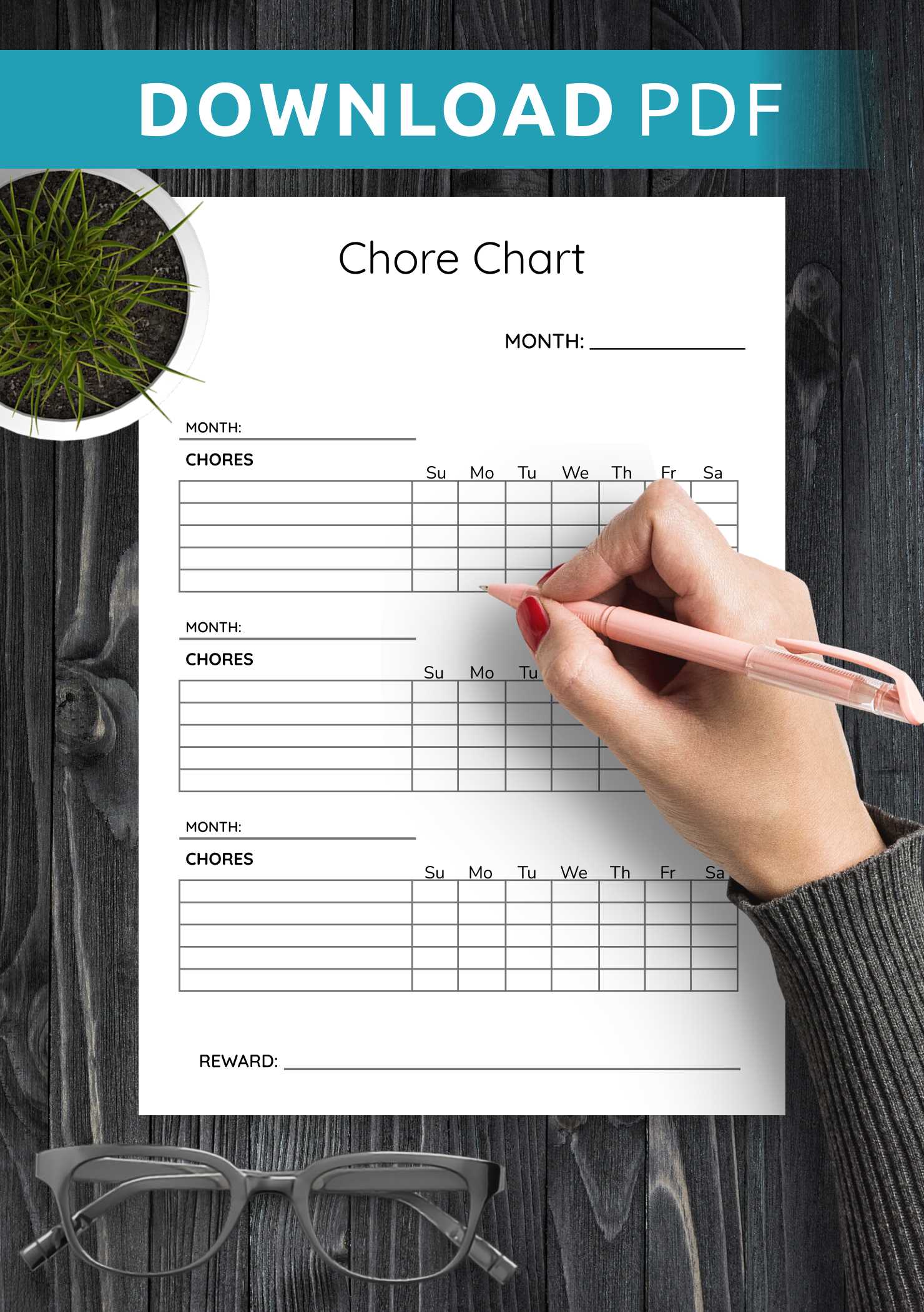 chore calendar template