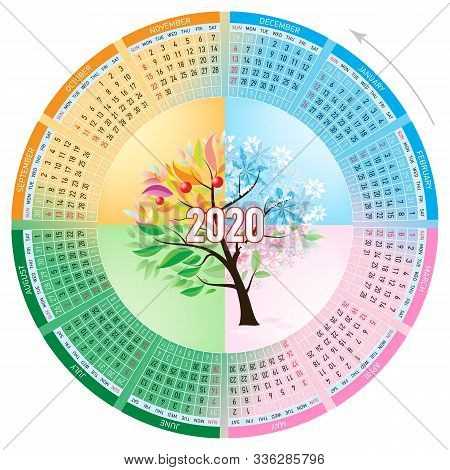 circle calendar template