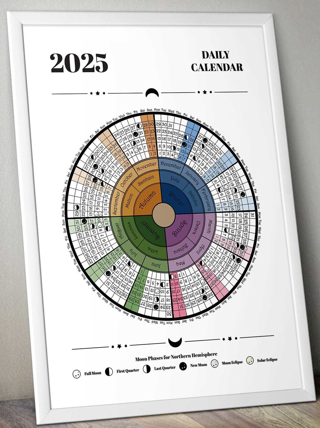 circular calendar wheel template