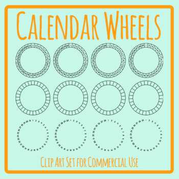 circular calendar wheel template