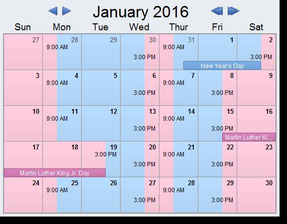 co parenting calendar template