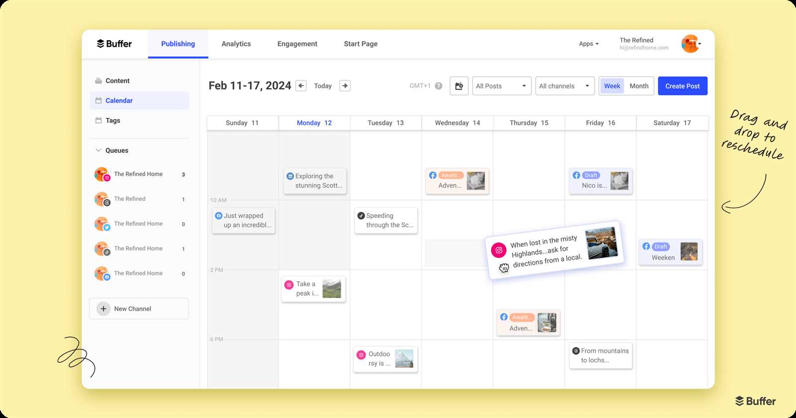 content calendar template