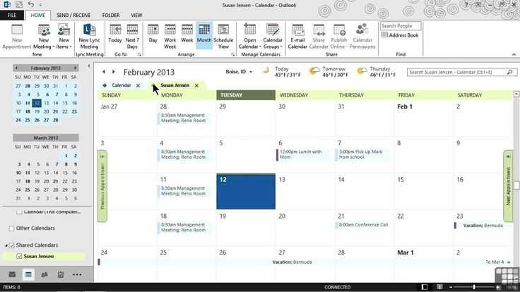 create outlook calendar template