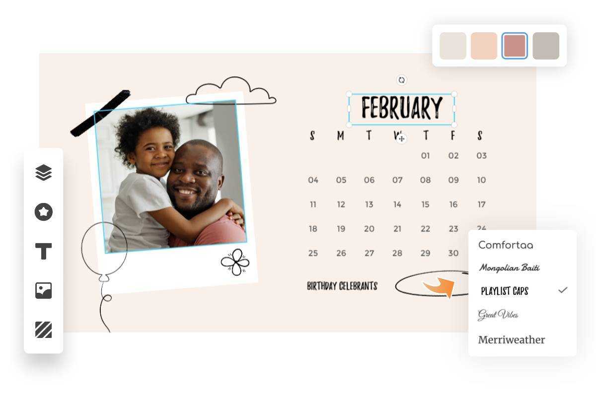 create own calendar template