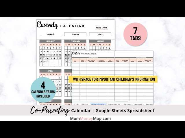 custody calendar template