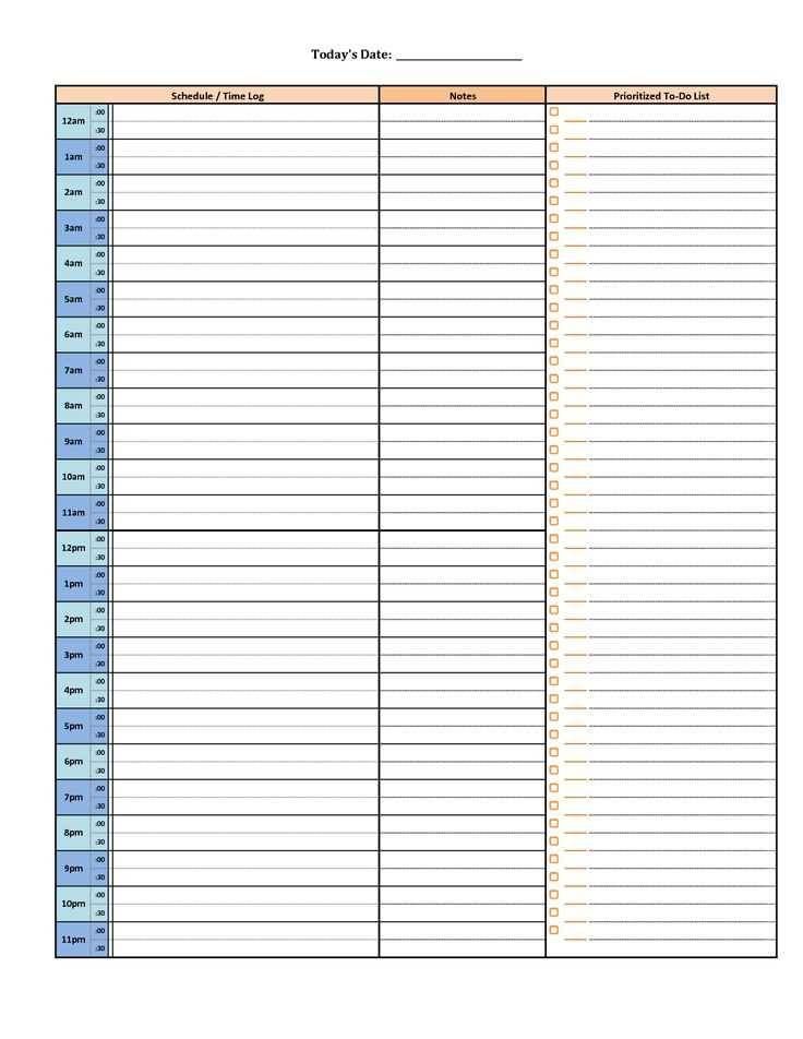 custom daily calendar template