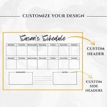 custom weekly calendar template