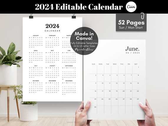 customize a calendar template free