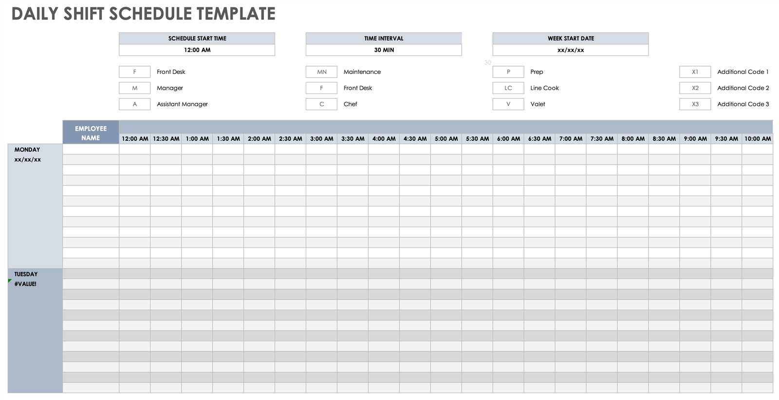 daily calendar template 2025