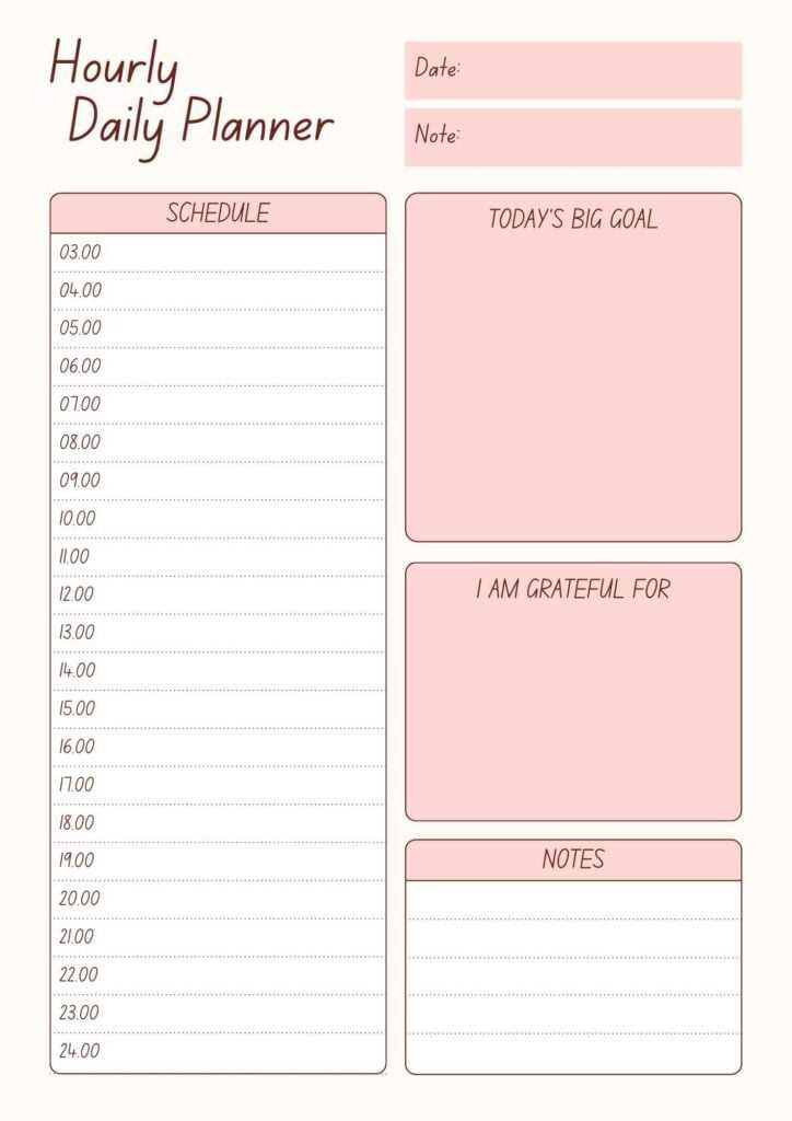 daily calendar template