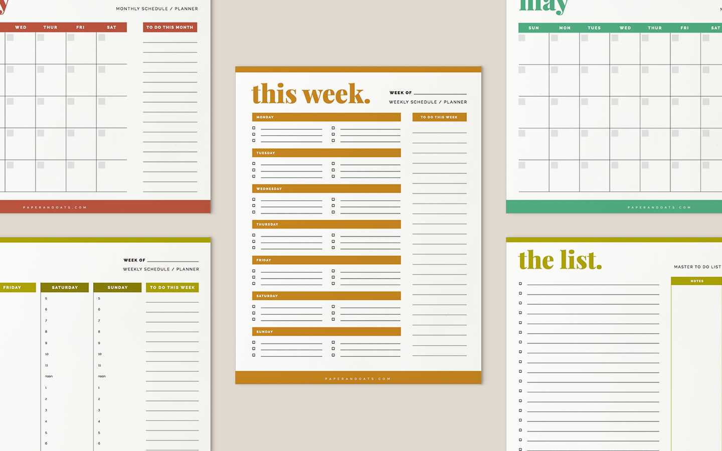 daily to do list calendar template