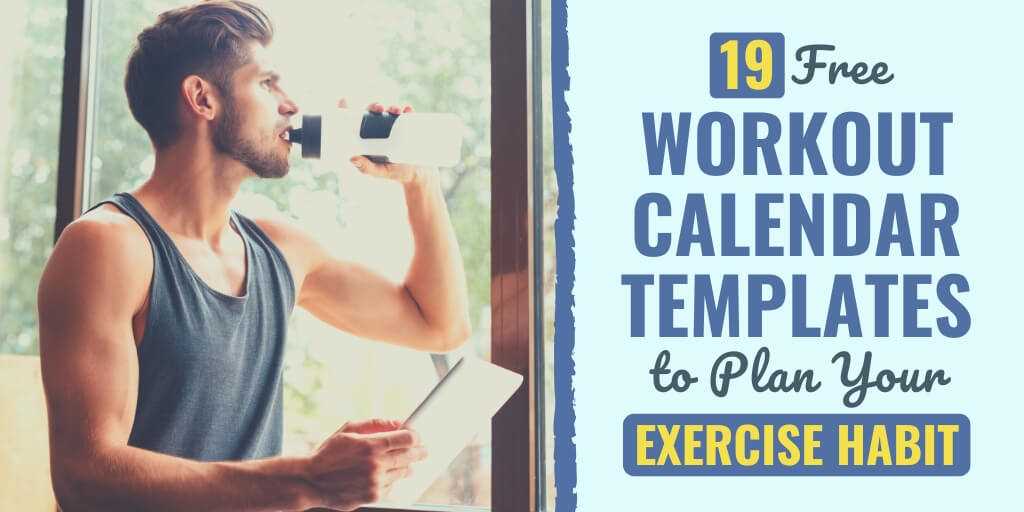 daily workout calendar template