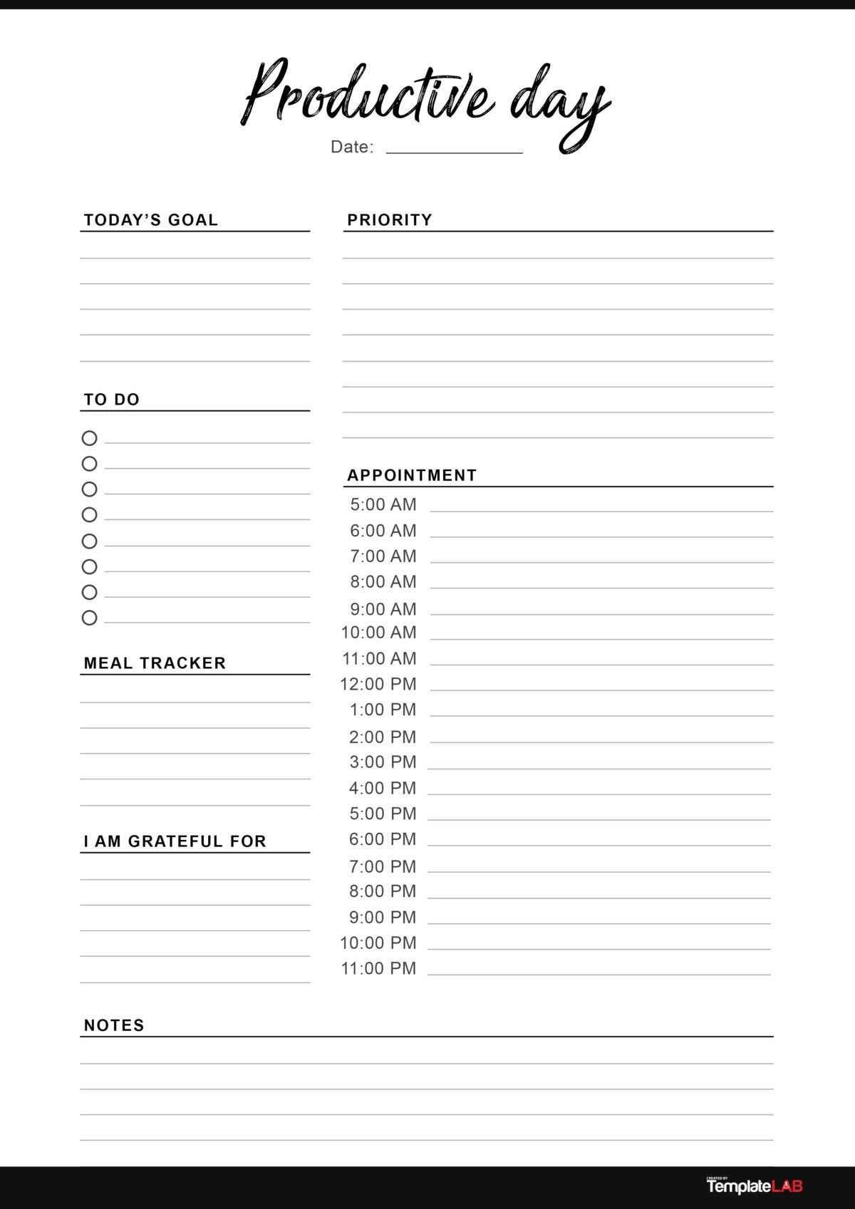 daytimer calendar template