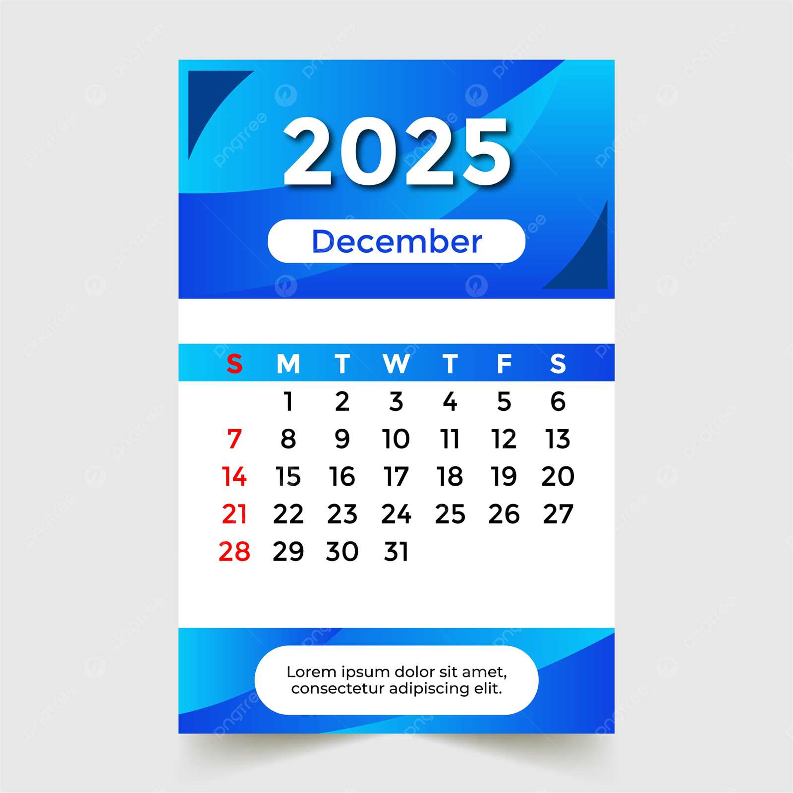 december 2025 template calendar