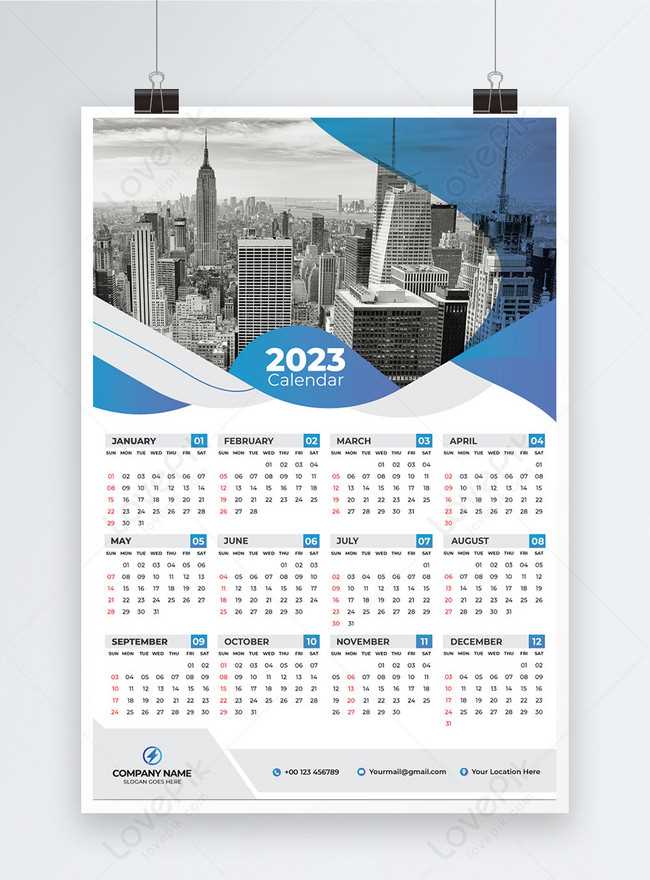 design a template for a calendar