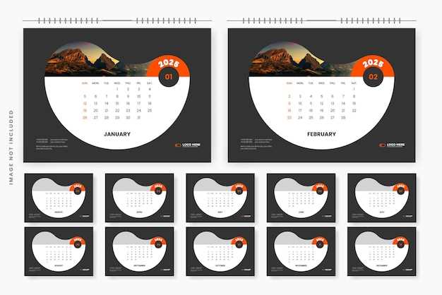 desk calendar template 2025