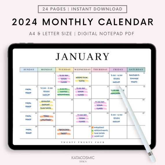 desk calendar template