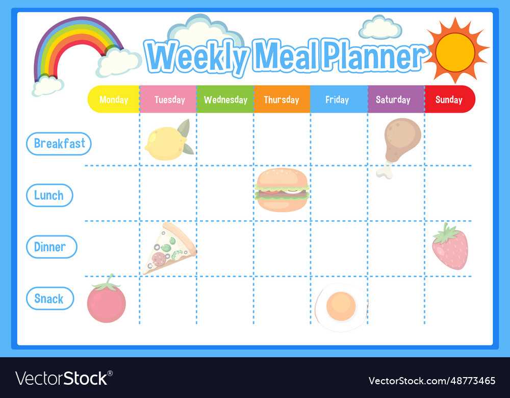 diet calendar template