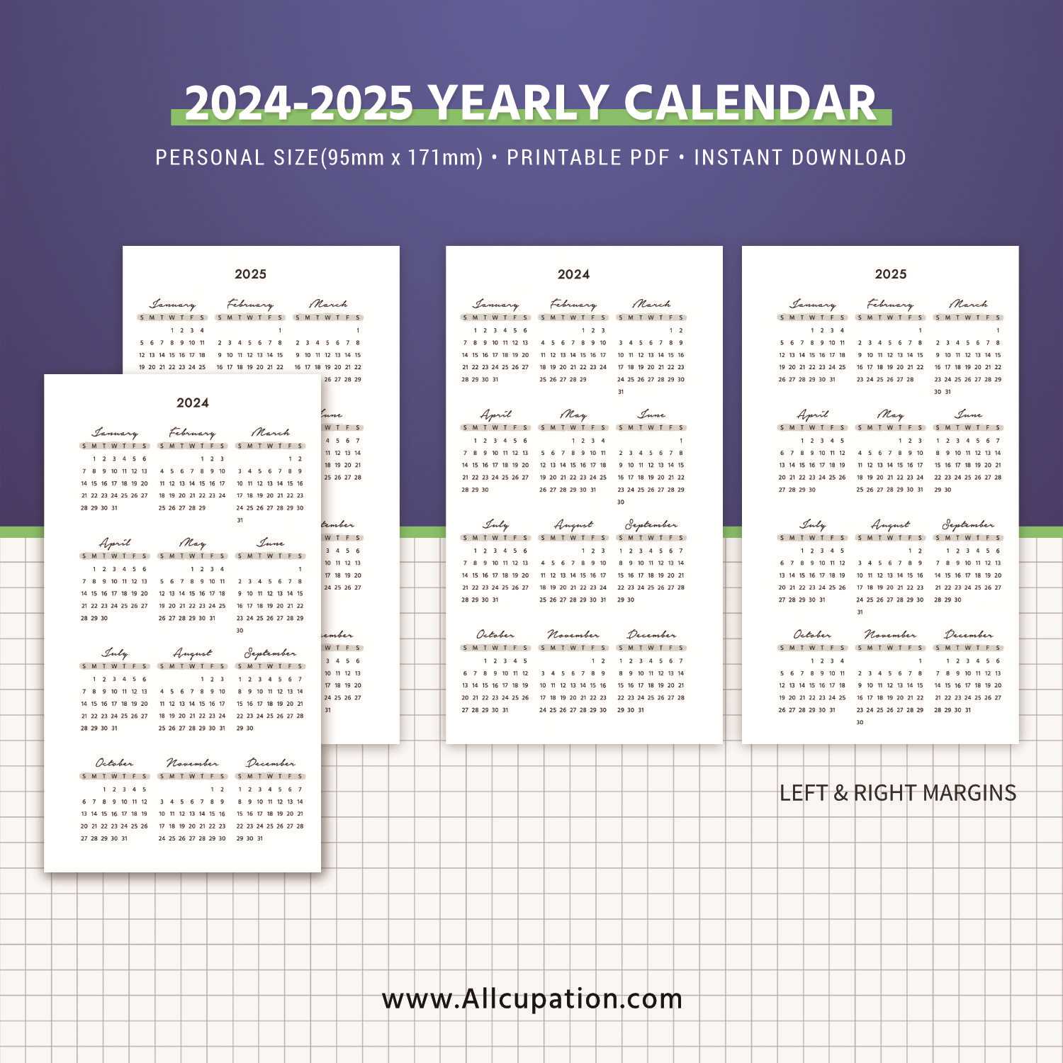 digital calendar template 2025