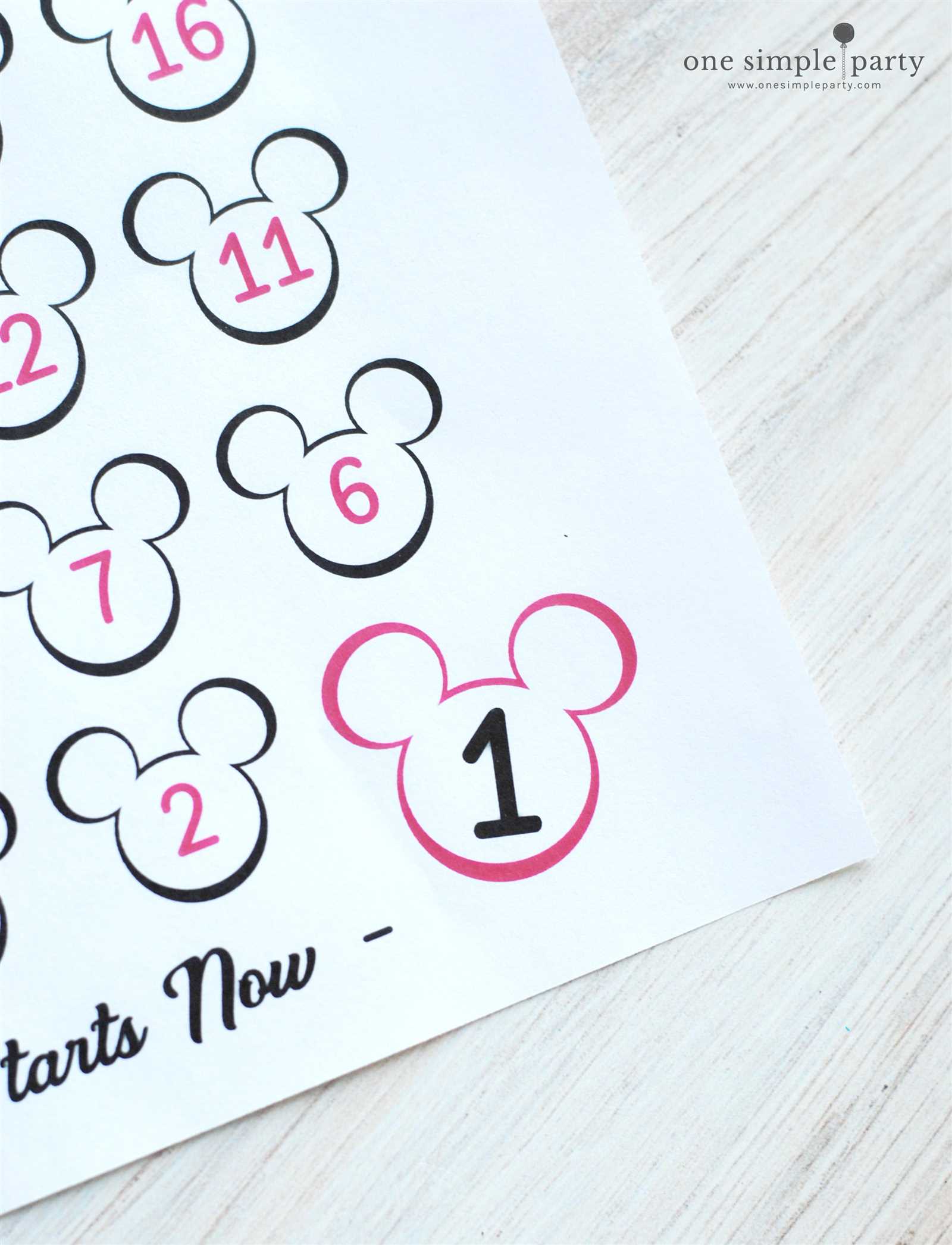 disney countdown calendar template